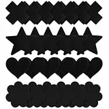 Tripetals Einweg-Nippel-Abdecksticker, Rave-Set, Selbstklebende Satin-Nippel-Abdecksticker, BH-Set für Damen, Rave-Outfit, Party, Schwarz, 25 Paar