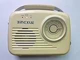Radios Portable Am Fm, Kleine Retro Vintage Radio Bluetooth, AA-Batterie betriebene Radio oder Stecker in der Wand, Unterstützung SD-Karte AUX USB MP3-Player für Haus/Outdoor (White)
