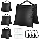 Victiv 4er Set Langlebige Sandsäcke, 57x26,5cm Sandsack für Stativ Fotografie, Schwere 800D Oxford Sandsäcke Verstärkte Gewicht, Vielseitig Sandsack für Lichtständer, Zelte, Sonnenschirme, Angelstühle