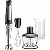 Braun MultiQuick 7 - Stabmixer mit SplashControl-Technologie, ActiveBlade System, Präzise Geschwindigkeitsregelung, 500 ml Zerkleinerer, Schneebesen, 600 mL Becher, 1000W, Schwarz (MQ7035X)