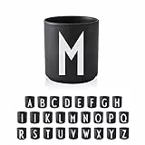 Design Letters Tasse Personalisiert (A-Z) | Kaffeebecher Porzellan | Kaffeetassen Buchstaben | Personalisierte Tasse, Personalisierte Geschenke | Tassen Schwarz | Dekorativ Tassen Buchstaben 250 Ml
