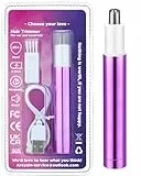 Nasenhaartrimmer Frauen, Nasenhaarschneider Ohrhaartrimmer, Professioneller Schmerzfreier Gesichtshaartrimmer, USB-Typ C Aufladung, IPX7 Wasserdichte, Leicht Zu Reinigen