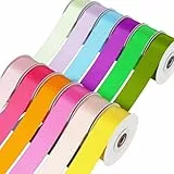 Dooozy Satinband Bänder, 12 Farben 25mm 20m Geschenkband Schleifenband für Geschenkverpackung, Kunsthandwerk, Haarschleifen, Blumenstrauß, Dekoration