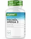 vit4ever Omega 3 Kapseln hochdosiert - 420 Kapseln mit 4000 mg Fischöl pro Tagesportion mit EPA & DHA in hochwertiger Triglycerid-Form - Gereinigt und aus nachhaltigem Fischfang