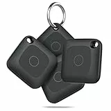 Hoxe Air Tracker Tag 4er Pack, Smart Tag Schlüsselfinder Kompatibel mit Apple Wo ist (Nur iOS), Smart Finder für Schlüssel/Koffer/Gepäck, Lauter Piepton, Weltweite Verfolgung, Austauschbarer Akku