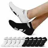 NUOZA Sneaker Socken Herren Damen 39-42 Sportsocken Kurze Laufsocken Wandersocken Running Socks Unisex Halbsocken 10 Paar Schwarz Weiß