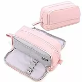 Eucomir Federmäppchen mit 4 Fächern Fassungsvermögen,Mädchen Jungen,Große Kapazität Pencil Case für Schule & Büro,Federmäppchen Für Kinder Junge Studenten Erwachsene Federtasche Mädchen, Helles Rosa