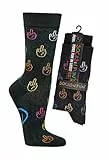 krautwear Herren Damen 2 Paar Lustige Bunte Gemusterte Fun Sneaker Socken Witzige Strümpfe Baumwolle (42-47, Finger)