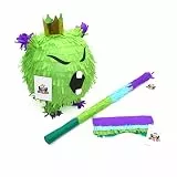 Nislai® Virus Pinata Set | Monster Set | Ideal als Geburtstag Spiel | Scherz Geschenk | Halloween und Überraschungs-Party | Inkl. Stock und Augenbinde | 38x25x25