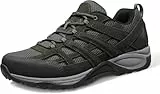 OutPro Wanderschuhe Herren Atmungsaktive Trail-Laufschuhe für Trekking und Wandern - rutschfeste und Leichte Outdoor-Sneaker，Grau 42