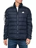 adidas Essentials Herren-Daunenjacke, 3 Streifen, leichte Oberbekleidung, Tinte, L