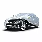 Favoto Abdeckplane Autoplane Winter Wasserdicht - UV-Schutz Staubdicht Kratzfest Windfesten Wasserdicht Atmungsaktiv Passend für Opel Corsa(1993-2024) Silber