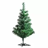 Meision Weihnachtsbaum 60cm, Weihnachtsbaum Künstlich mit 70 Filialen, Kunststoffzweigen und-blättern, Dreieckiger Sockel, Flammhemmend Weihnachtsbaum Klein
