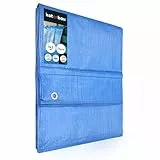 KOTARBAU® Plane - 75 g/m2 - Abdeckplane - 3 x 3 m - Schutzplane - Stark & Dick - Universal - Wasserdicht - Blau
