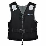 Leader International Schwimmhilfe Erwachsene, Feststoffweste ideal für den Wassersport, Auftriebshilfe bis zu 50N(Schwarz L: 70-90kg)