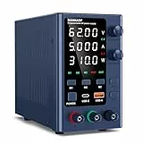 NANKADF Labornetzgerät 0-60V/0-5A DC geregeltes Netzteil mit Datenspeicher Variables Schaltnetzteil Hochpräzise LED-Anzeige Labornetzteil mit 5V/3,6A USB-Anschluss