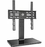 FITUEYES TV Standfuss TV Ständer für 27-55 Zoll LCD LED OLED Plasma Flach & Curved Fernseher Höhenverstellbar Max.VESA 400x400mm bis 40kg TV