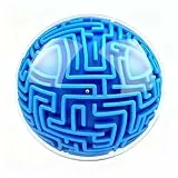 3D Maze Labyrinth Kugel, 3D Puzzle Labyrinth Spiel, Kugellabyrinth Spielzeug Puzzle Ball Geschicklichkeitsspiel für Kinder ab 3 4 5 6+ Jahren Mädchen IQ Spiele Geschenke (Blau)