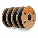 ERYONE PLA Lite Filament 1.75 mm, 4KG Bundle Filament PLA Lite For 3D Printer, +/- 0.03 mm, 1 kg/Spool, Pack of 4, Schwarz