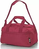 Aerolite Ryanair Handgepäck 40x20x25 Maximale Größe der Kabinenreisetasche Flugtasche Reisetasche Flugzeug unter dem Sitz Faltbare Kleine Reisegepäck 5 Jahre GARANTIE (Wein)