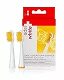 edel & White edelwhite Ersatzbürsten für Schallzahnbürste Sonic Generation 8 Winner, elegante weiße Bürstenköpfe, ultraweich, Dual Clean, 2 Stück 100-191 Ersatzbürstenköpfe