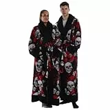 Gegeryozer Unisex Bademantel Super Soft Flanell - Kuscheliger Morgenmantel für Sauna & Zuhause | Universalgröße Damen Herren | Schnelltrocknend mit Vielfältigen Designs