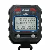 SCHÜTT Stoppuhr PC-90 (60 Memory Speicher | Uhrzeit & Datum | Dualtimer) - Digital Profi Stoppuhr mit Druckpunktmechanik | spritzwasserfest | Trainer