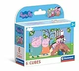 Clementoni Peppa Pig 6 Würfel Puzzle Kinder - Geschicklichkeitsspiel für Kinder ab 3 Jahren - Sensorik- & Motorikspielzeug 40659