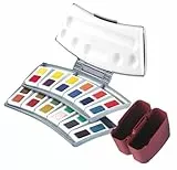 Pelikan Aquarell-Malkasten mit 24 Farben in Künstlerqualität und 2 abnehmbaren Wasserbechern