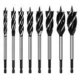 BIGP 8 Stück Holzbohrer Erweitern Bohren Holzbohrer Schlangenbohrer Kohlenstoffreich Stahl Schnellschnitt Holzbearbeitungsbohrer Set 10mm 12mm 14mm 16mm 18mm 20mm 22mm 25mm