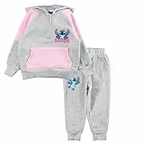 E plus M Disney Lilo und Stitch Mädchen Jogginganzug 2tlg. Angel trainingsanzug mit Kapuze warm kuscheliges Set – Größen 98–128 Geschenk (DE/NL/SE/PL, Numerisch, 98, Regular, Grau)