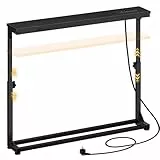 HOOBRO Schmaler Konsolentisch (15 cm breit), höhenverstellbar (63,5-83,5 cm), Sofatisch mit Ladestation, Beistelltisch, Flurtisch für den Eingangsbereich, Flur, Schwarz EBB95CXG01