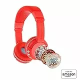 Brandneu und „Made for Amazon“: Bluetooth-Kinderkopfhörer BuddyPhones PlayTime mit Lautstärkebegrenzung (Alter: 3-7 Jahre), Rot