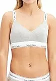 Calvin Klein Damen BH Bralette Lightly Lined Vorgeformt, Grau (Grey Heather), XL
