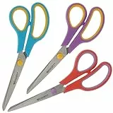 Westcott Easy Grip Scheren 3 Stück | 3er Set Universalscheren mit Komfort-Griff | Extrascharfe & langlebige Edelstahlklinge | Schere für Basteln, Haushalt, Schule & Büro | N-90033 00