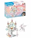 PLAYMOBIL Princess Magic 71359 Himmlisches Regenbogen-Schloss, magische Welt mit leuchtender Regenbogenblume, Schmetterlingsring, Pegas und Prinzessinnen, ab 4 Jahren