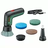 Bosch Home and Garden Akku Reinigungsbürste UniversalBrush Set inkl. 3X Bosch Küchenpad (integrierter 3,6-V-Akku, 1 Micro-USB-Kabel und 4 Reinigungsaufsätze enthalten, im Karton)