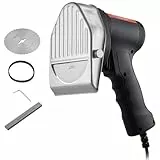 VEVOR Elektrisches Schawarma-Messer, 80 W, Türkisches Kebab-Messer, Kommerzieller Gyro-Schneider aus Edelstahl, Döner-Kebab-Fleischschneider mit 2 Klingen, 100 mm Klingendurchmesser