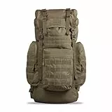 Mil-Tec BW Kampfrucksack Gen.II (65 L) • Taktischer Militär Rucksack mit MOLLE-System & Regenschutz • Bundeswehr Rucksack, Wanderrucksack, Reiserucksack für Trekking & Outdooreinsatz