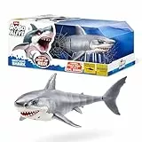 Robo Alive Great White Shark Serie 1 von ZURU, batteriebetriebenes Roboter-Haispielzeug mit Leuchteffekt, Sommerpoolspielzeug, Badespielzeug, Hai