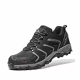 NORTIV 8 Herren Wanderschuhe Trekkingschuhe Outdoorschuhe Wasserdicht Hiking Shoes Kletterschuhe Bergsteigen Klettern Wandern Schuhe SCHWARZ/DUNKEL/GRAU 160448_Low-E Größe 44 (EUR)