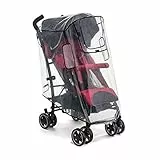 reer RainCover Active Regenschutz | universell einsetzbar für Buggys, Sportwagen & kleine Jogger | Regencover mit extragroßem Sichtfenster & Belüftung | mit Windhaken | modernes, transparent Design