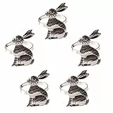 Amosfun Serviettenringe, rustikale Hase, Serviettenschnalle, Tier, Büroklammern, 5 cm Halter, Dinner-Party, Versammlungen, Hochzeit, Tischdekoration
