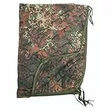 Mil-Tec Poncho Liner Steppdecke • Leichte Outdoor Decke mit Befestigungsbändern & Packsack • Vielseitige Isolierdecke für Trekking, Bushcraft & Survival • Campingdecke, Reisedecke, Picknickdecke