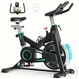 [UPGRADE] Wenoker Heimtrainer Fahrrad mit APP Magnetwiderstand Stationäres Fahrrad für Zuhause, Indoor Bike mit Flüsterleise, Schweres Schwungrad und Verbesserter LCD-Monitor, Bis 160KG