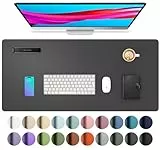 Aothia Schreibtischunterlage,PU-Leder-Schreibtischmatte,Mauspad,rutschfester Schreibtischschutz,wasserdichter Schreibtisch-Schreibblock für Büro und Zuhause (80cmx40cm, grau)