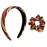 2Pcs Rot Und Gelb Gestreiftes Stirnband Haarband, Schlieren Haarschmuck Damen Zubehör, Magische Cosplay Haarreif, Zauberer Kostüm Zubehör für Fasching Karneval Halloween Schuluniform