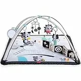 Tiny Love Black & White Gymini, 2-in-1 Spielmatte Baby mit Musik, 0+ Monate, Spieldecke Baby, 18 Aktivitäten, interaktive Musikspielfigur, kontrastreiches Babybuch, verstellbare Bögen, Magical Tales