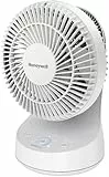 Honeywell QuietSet Oszillierender Tischventilator in Weiß – Ventilator für einzelne Benutzer und kleine Räume mit leisem Betrieb und 5 Leistungs- und Geräuschstufen - HTF337WE