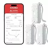 SwitchBot IP65 Hygrometer Thermometer Innen Außen, Bluetooth Thermometer con Taupunkt/VPD/Absolute Feuchtigkeitssensor, Außenthermometer, Datenspeicherung für Gewächshaus Weinkeller 3er-Pack